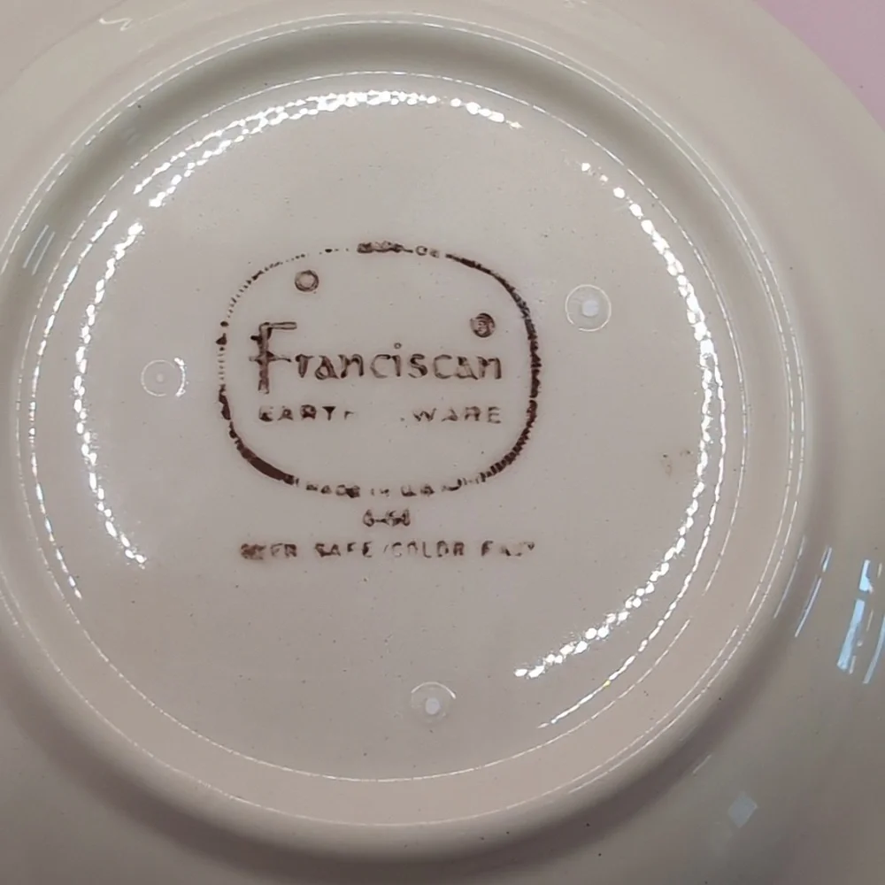 Vintage (4) Four Franciscan Desert Rose Earthenware Berry Side Dish Bowls 5.25